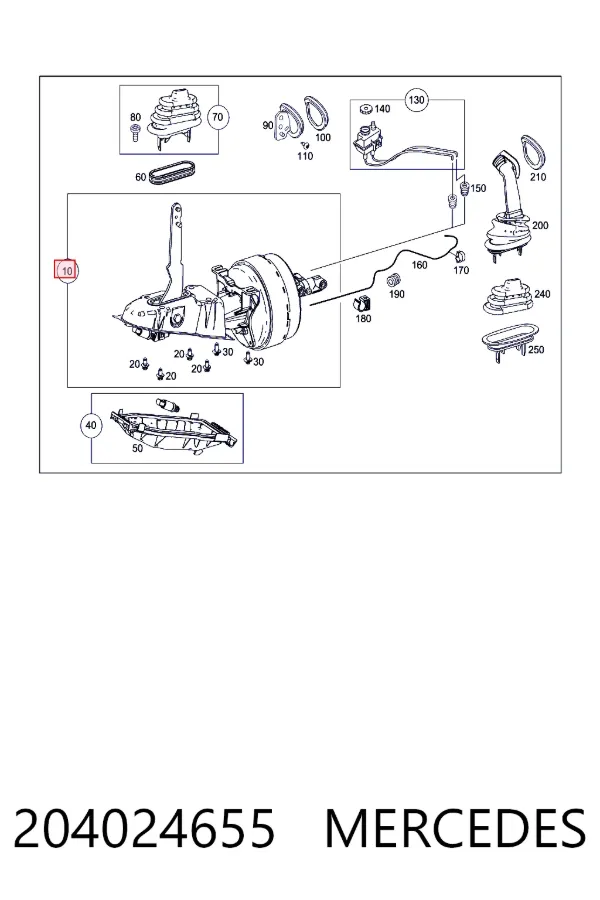 Главный тормозной цилиндр 204024655 Mercedes