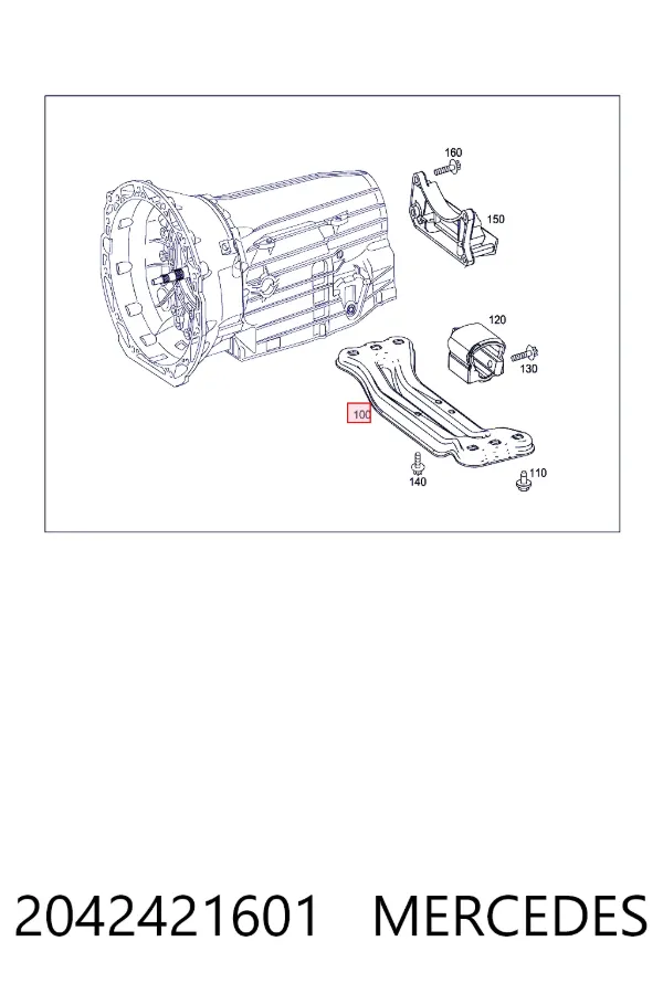 Балка крепления коробки передач Mercedes A2042421601 цена, от 19.05 USD