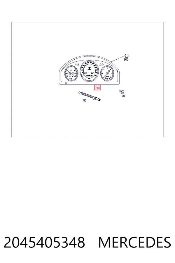 Купить A2045405348 Mercedes Панель приборов