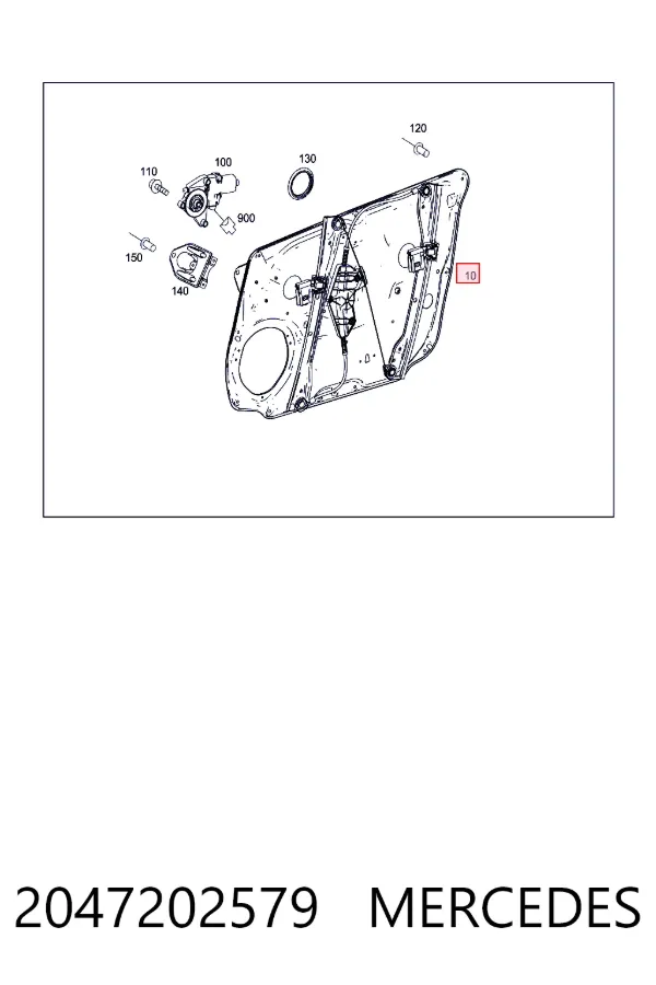 Стеклоподъемник передней правой двери Mercedes A2047202579 цена, от 18.62 USD