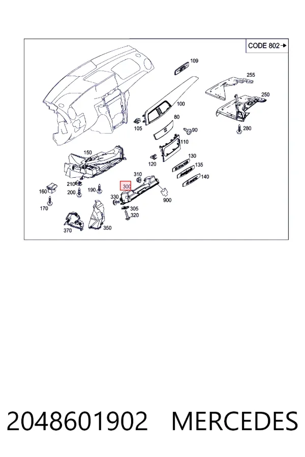 A2048601902 Mercedes Подушка Айрбег водителя защиты коленей