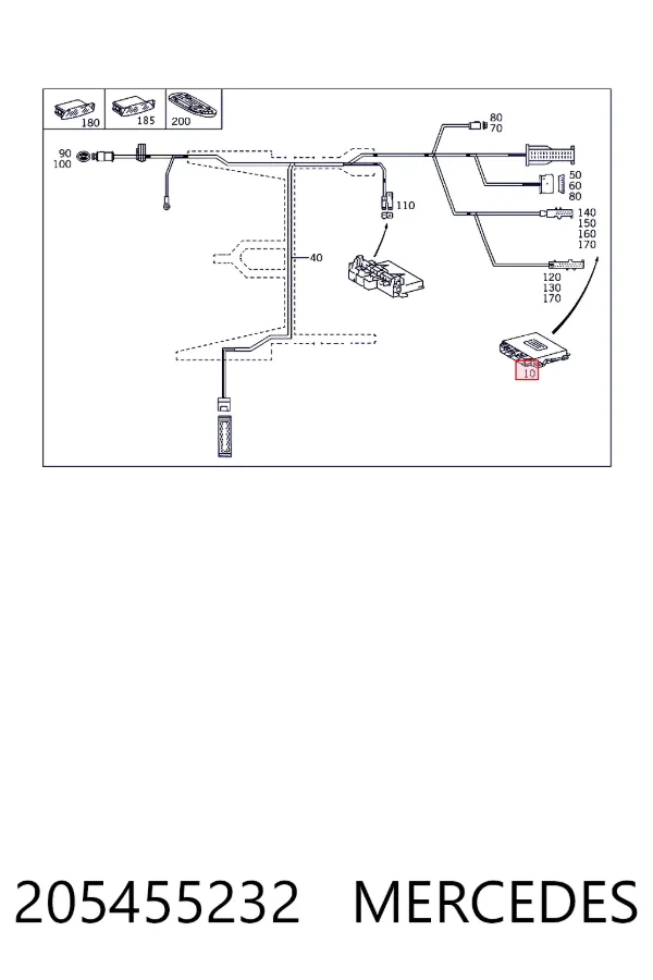 Модуль управления (ЭБУ) парктроником Mercedes A0205455232 цена, от 10.14 USD