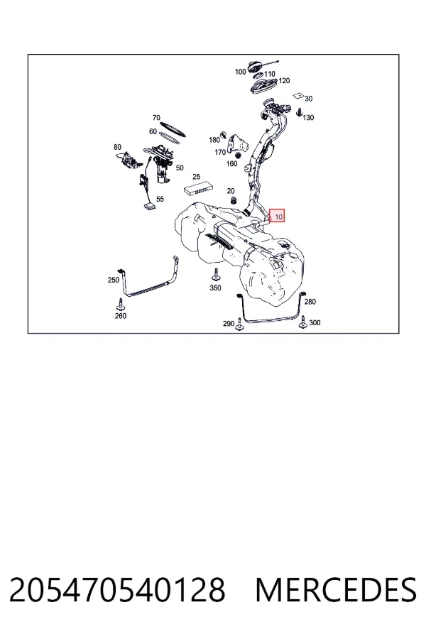 Бензобак Mercedes A2054705401 цена, от 101.08 USD