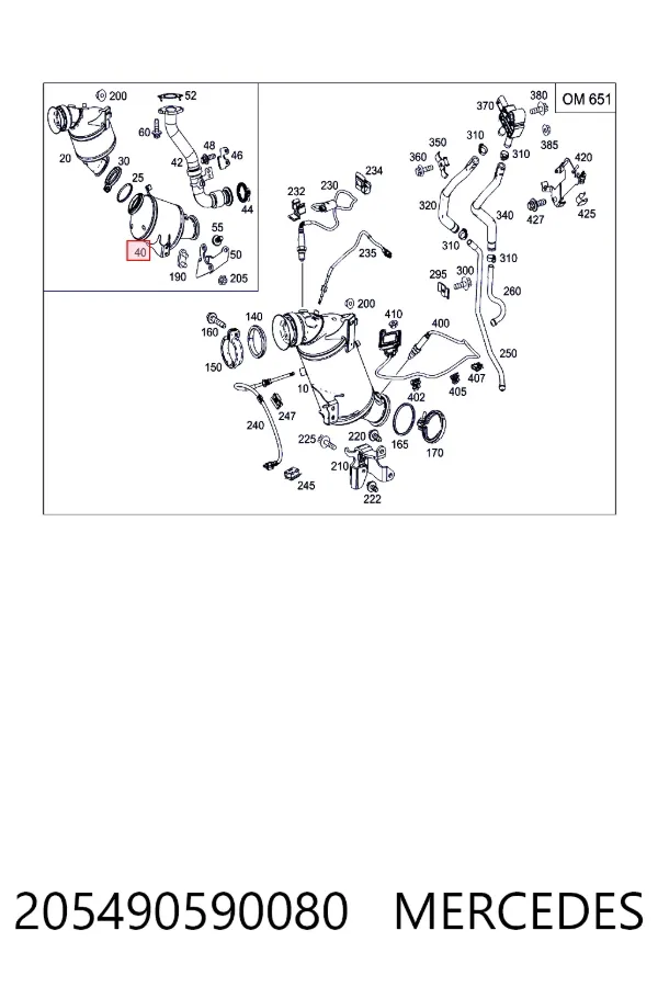 ДПФ фильтр Mercedes A2054905900 цена, от 361.09 USD