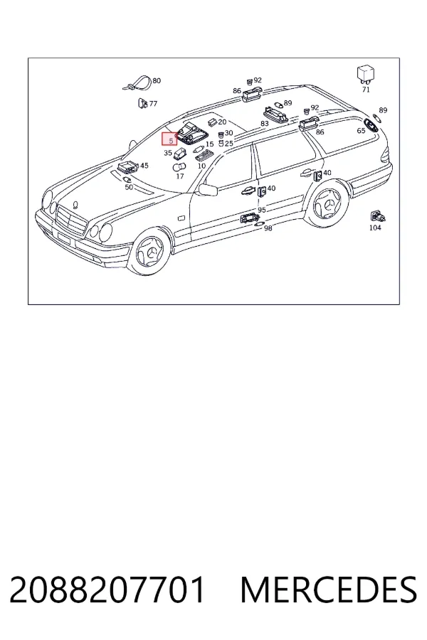 Плафон салона 2088207701 Mercedes