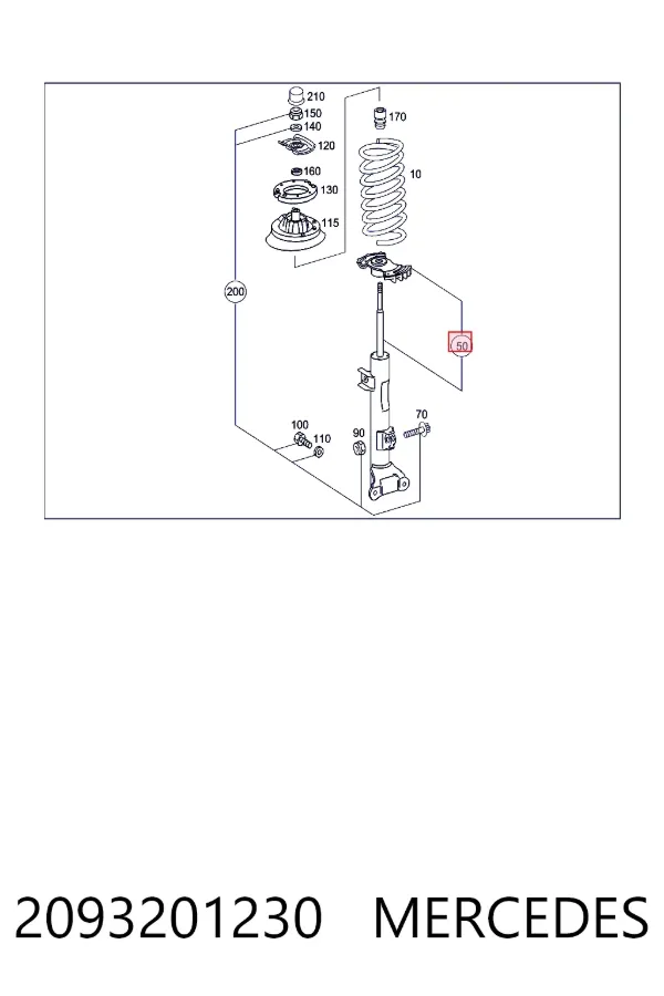 Амортизаторы передние Mercedes A2093201230