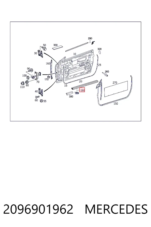  Mercedes A2096901962 цена, от 42.33 USD