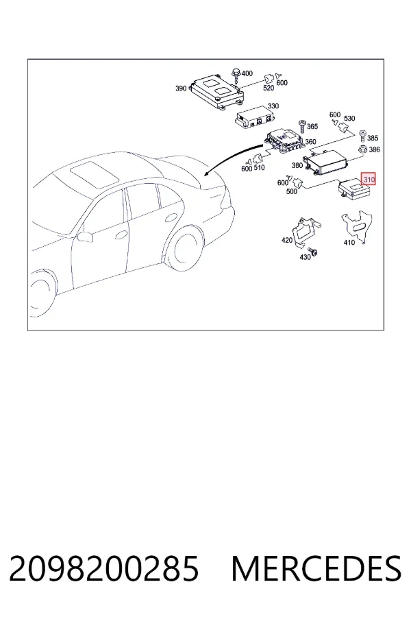 Купить A2098200285 Mercedes 