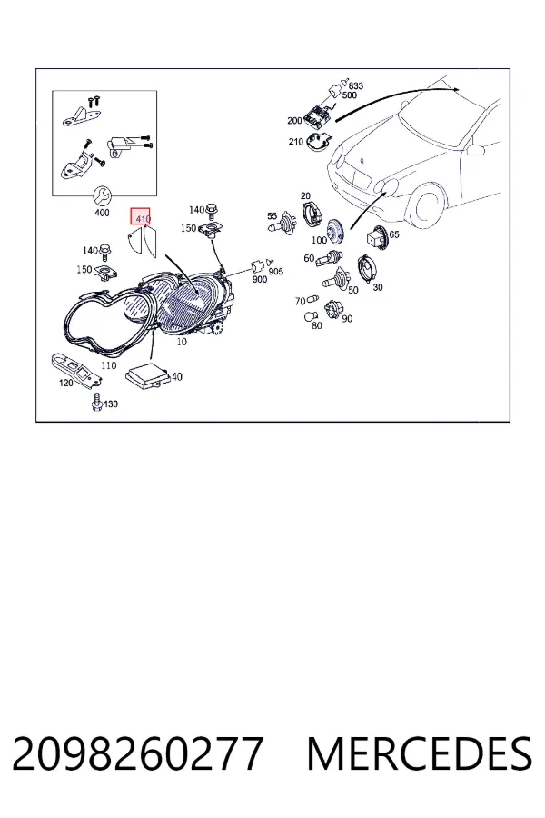  Mercedes A2098260277 цена, от 39.16 USD