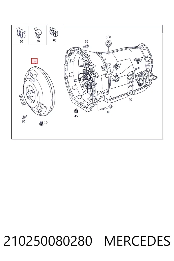 Купить A2102500802 Mercedes Муфта гидравлическая