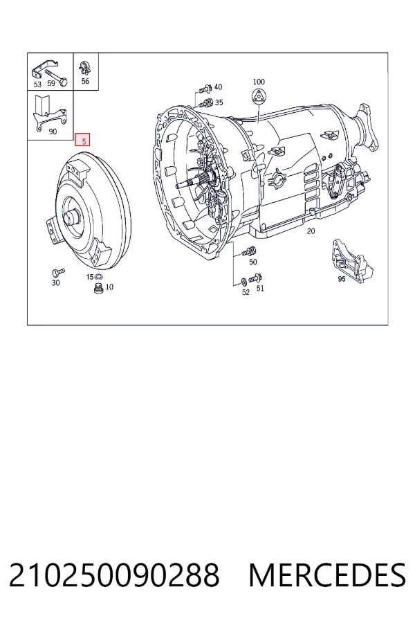 Передача гидромеханическая (ГМП) Mercedes A2102500902