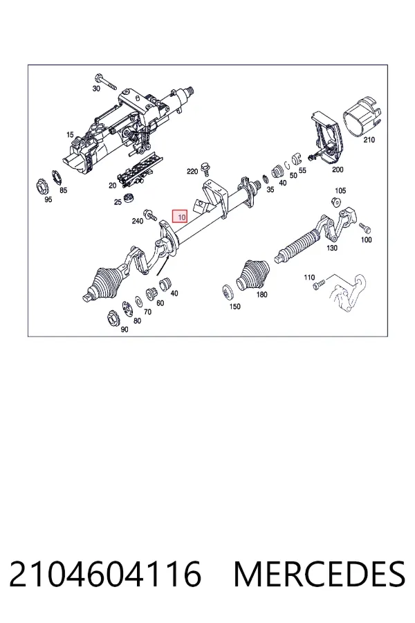 A2104604116 Mercedes Колонка рулевого управления