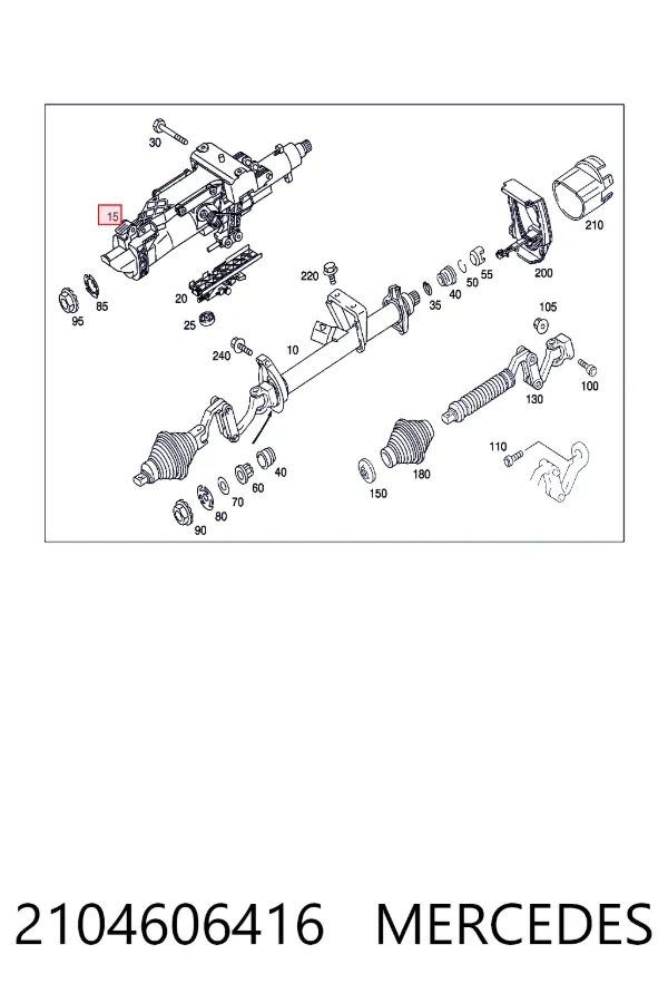 Рулевая колонка Mercedes A2104606416 цена, от 272.40 USD
