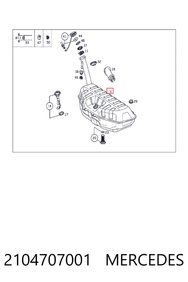 Бензобак Mercedes A2104707001 цена, от 1673.12 USD