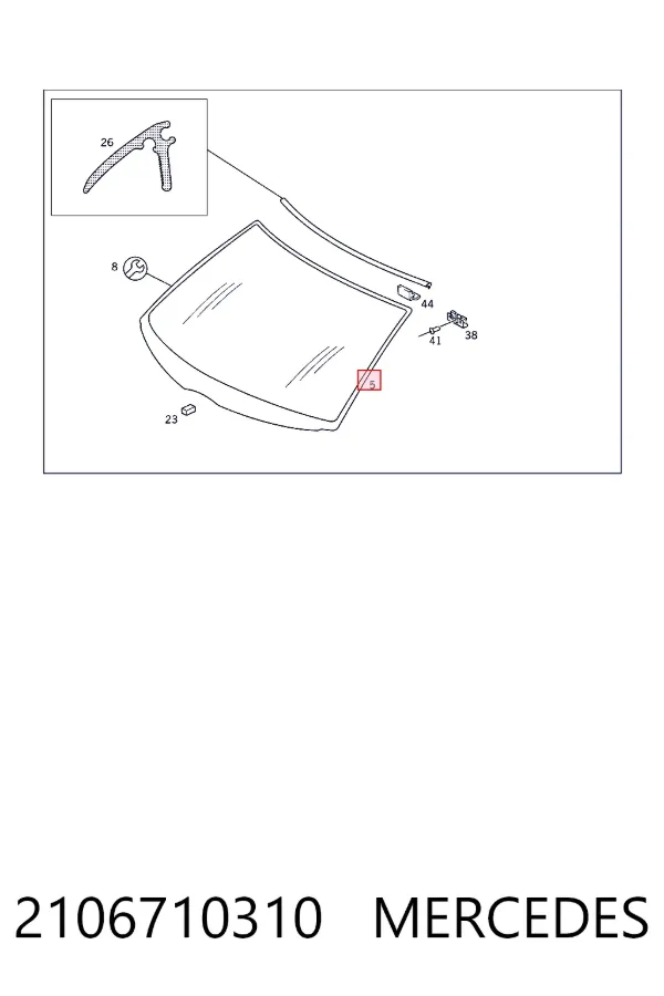 Лобовое стекло 2106710310 Mercedes