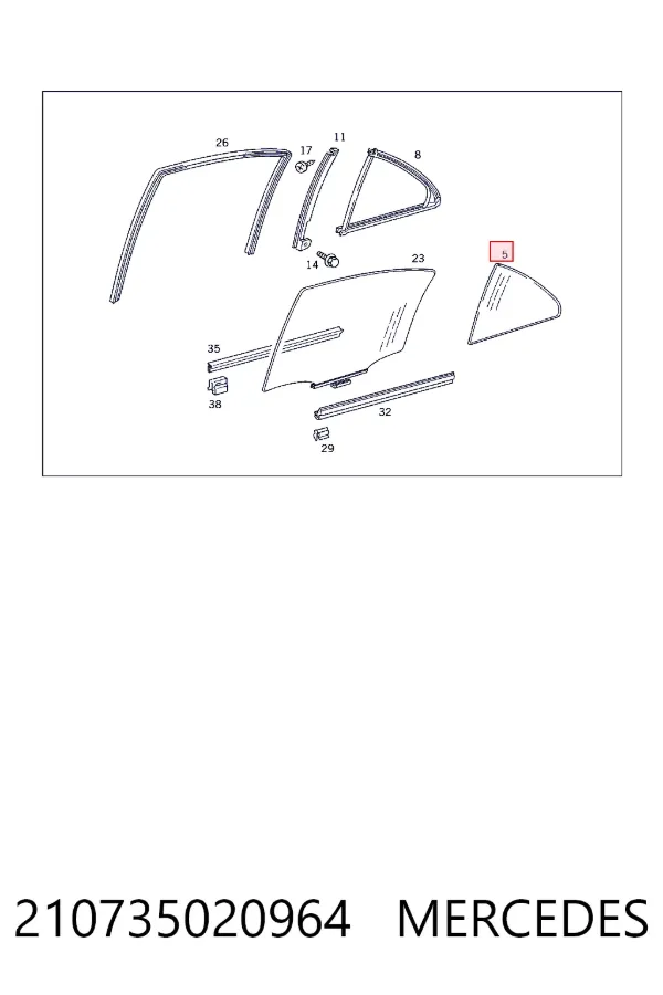 Задняя форточка правая Mercedes A2107350209 цена, от 3.80 USD