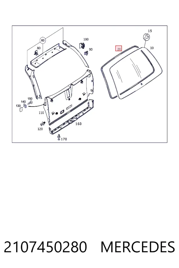  Mercedes A2107450280 цена, от 31.67 USD