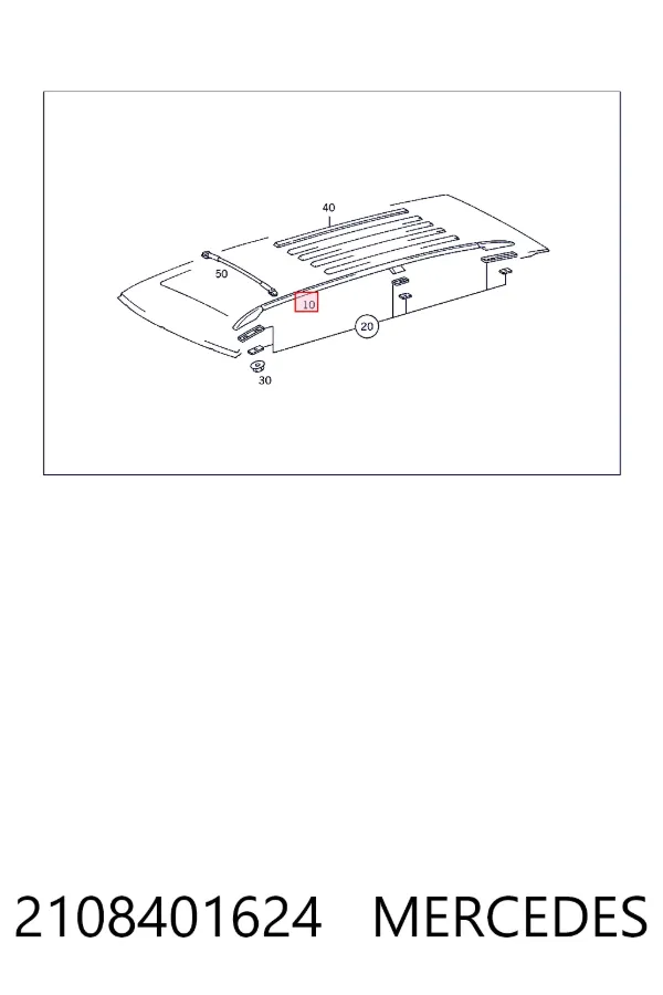 Рейлинг крыши правый Mercedes A2108401624 цена, от 38.01 USD
