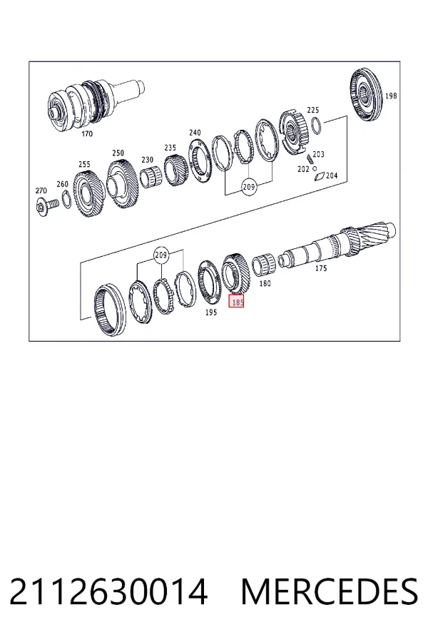 A2112630014 Mercedes Шестерня 4-й передачи