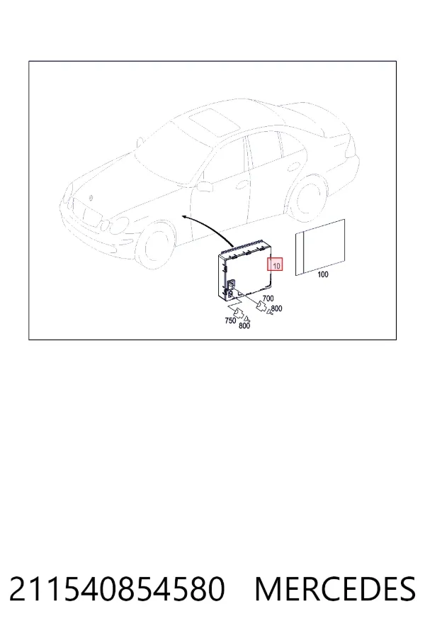 Блок управления освещением 211540854580 Mercedes