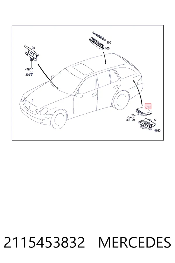 Модуль управления парктроником 2115453832 Mercedes