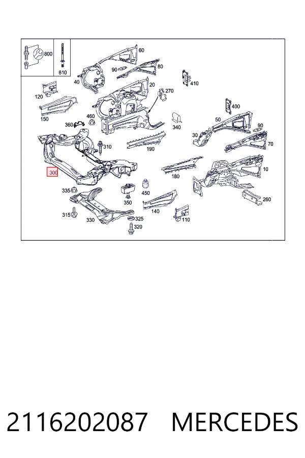 Подрамник передний 2116202087 Mercedes