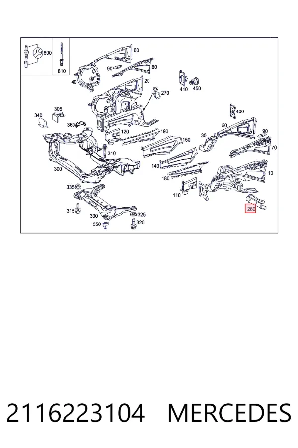  Mercedes A2116223104 цена, от 118.60 USD