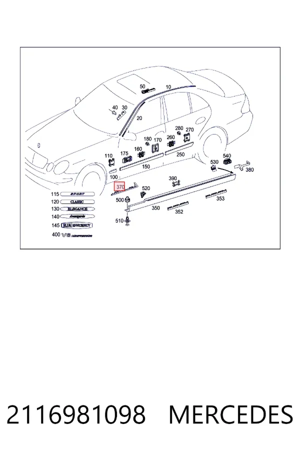 A2116981098 Mercedes 