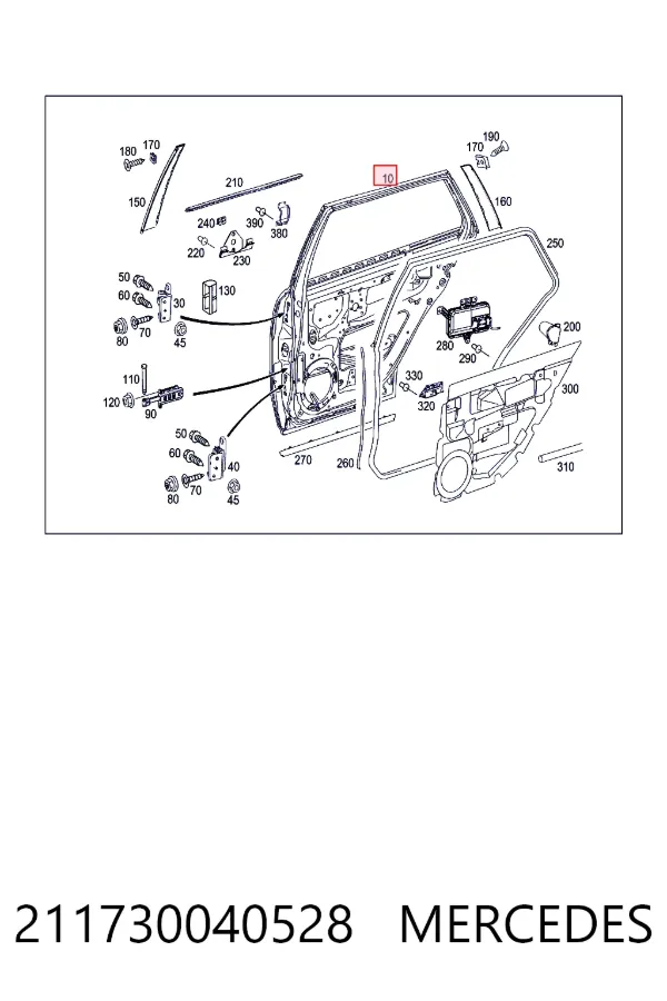 Купить A2117300405 Mercedes Дверь задняя в сборе