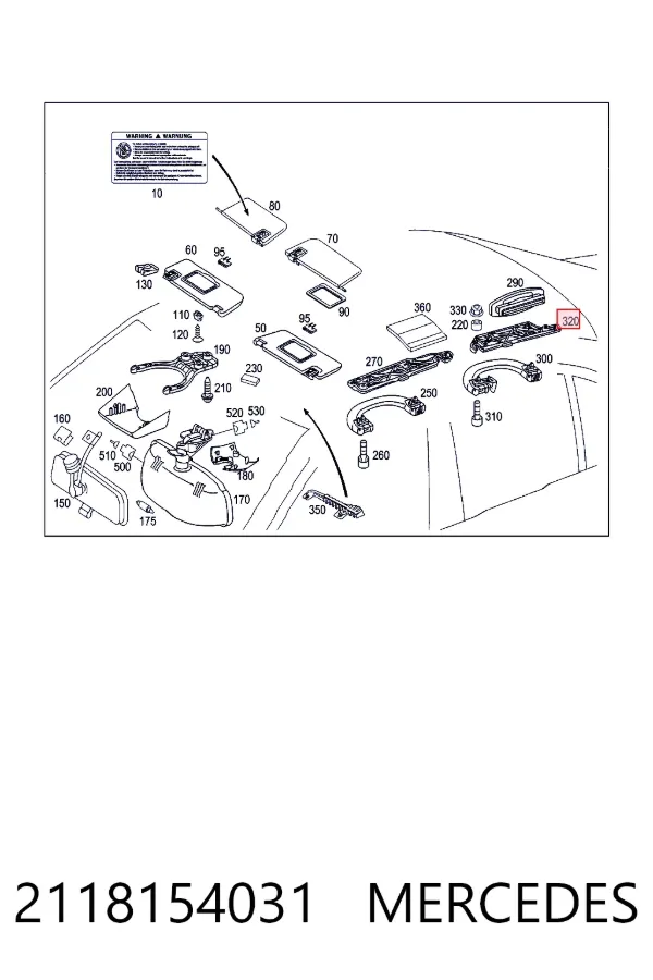  Mercedes A2118154031 цена, от 6.33 USD