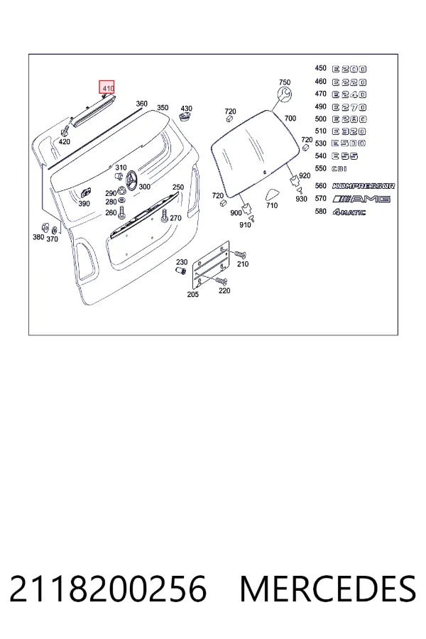 Задний стоп Mercedes E S211