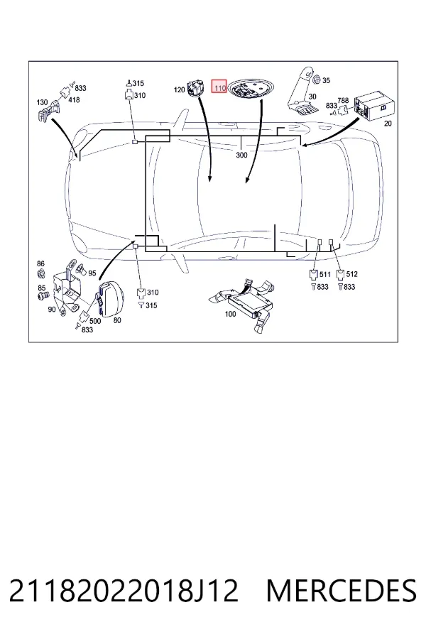 Плафоны внутреннего освещения Mercedes A2118202201 цена, от 16.87 USD