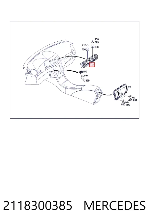 Блок управления кондиционером 2118300385 Mercedes