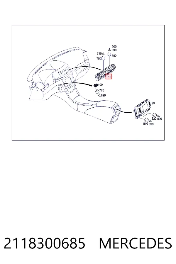 Блок управления кондиционером 2118300685 Mercedes