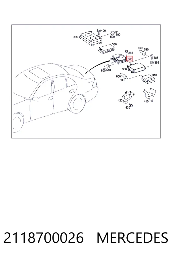 Блок управления телефоном 2118700026 Mercedes