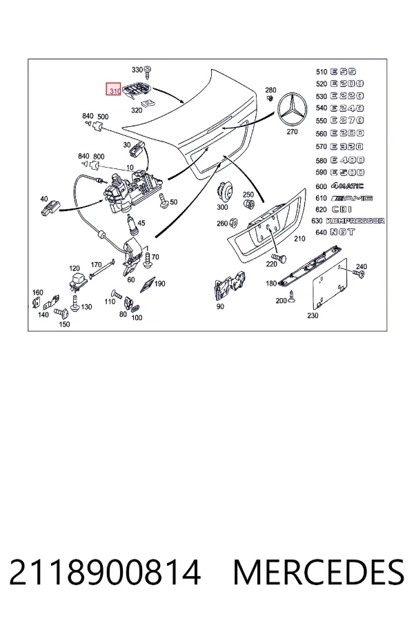 A2118900814 Mercedes 