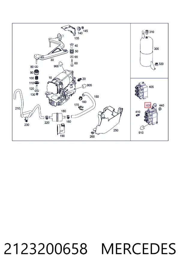 Купить A2123200658 Mercedes Блок клапанов регулируемой подвески