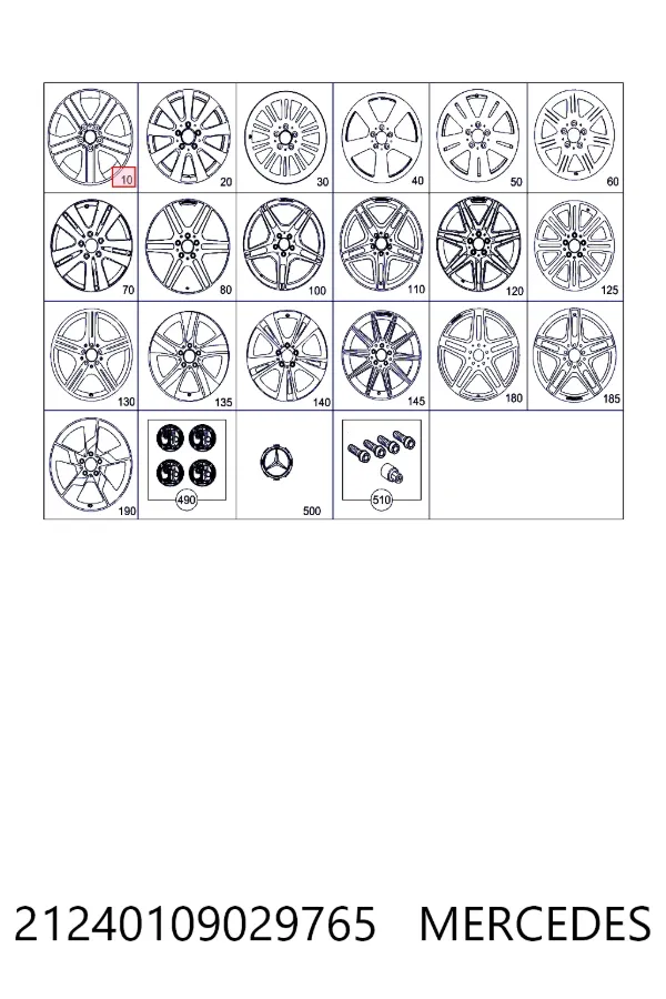 Диски Mercedes A21240109029765 цена, от  USD