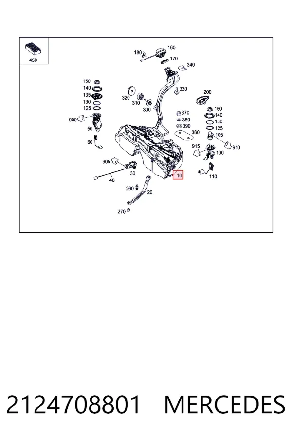 A2124708801 Mercedes Бак топливный