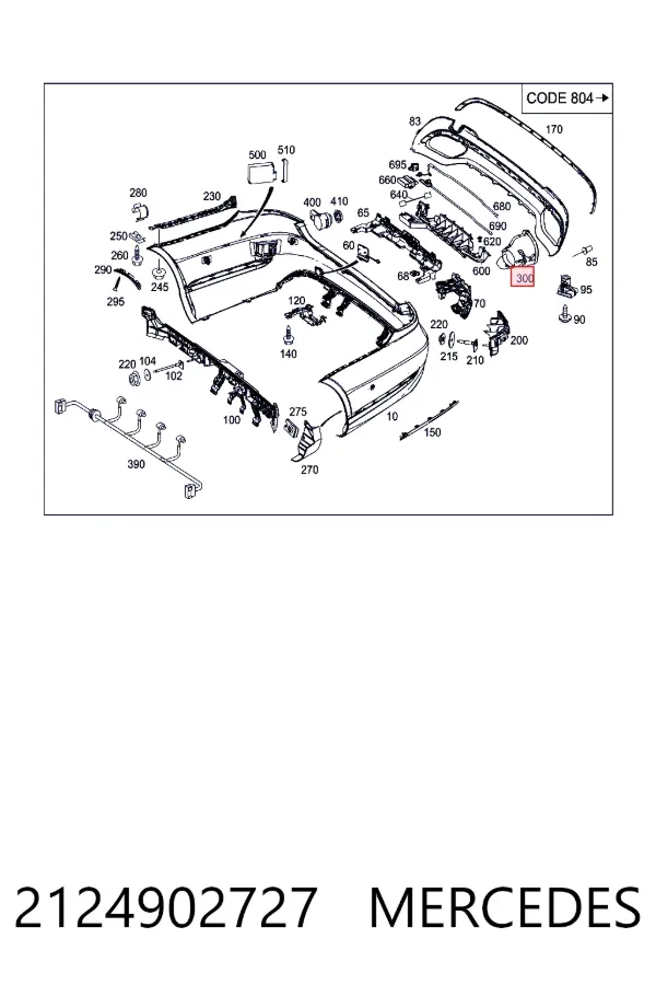 Насадка на глушитель Mercedes A2124902727 цена, от 53.77 USD
