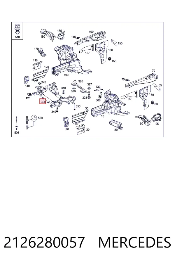 A2126280057 Mercedes Подрамник передней подвески