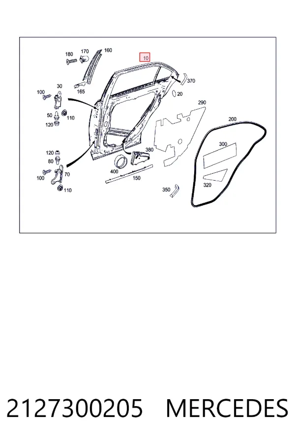 Дверь задняя правая 2127300205 Mercedes