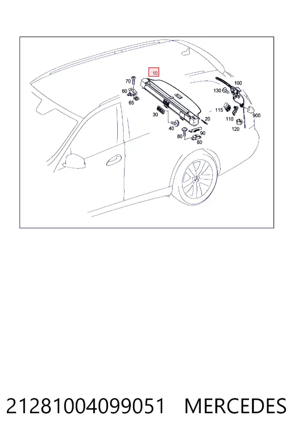 Солнцезащитный экран багажника Mercedes A2128100409 цена, от 112.49 USD