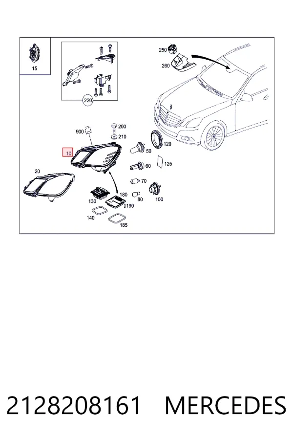 Фары Mercedes A2128208161