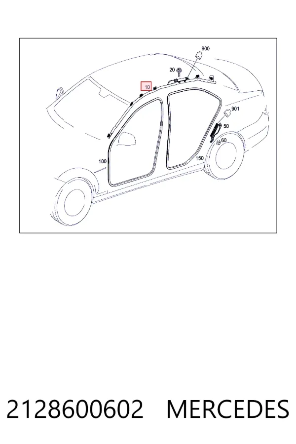 Шторка боковая, правая 2128600602 Mercedes