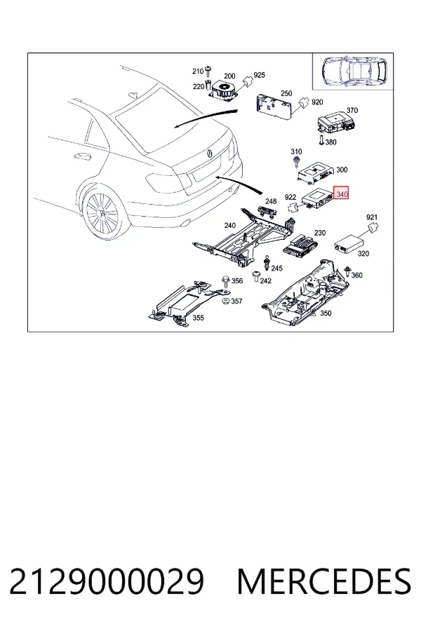  Mercedes A2129000029 цена, от 11.40 USD