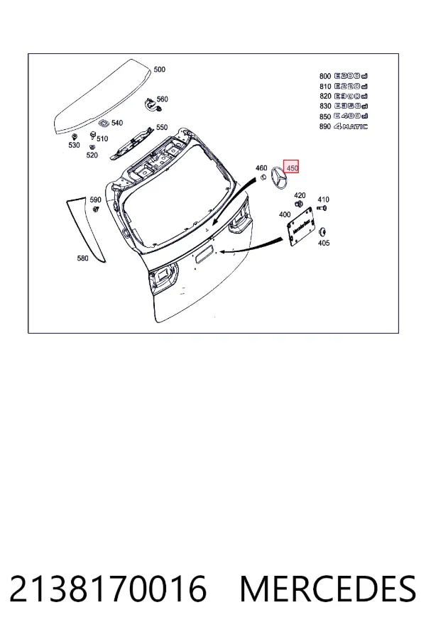 A2138170016 Mercedes 