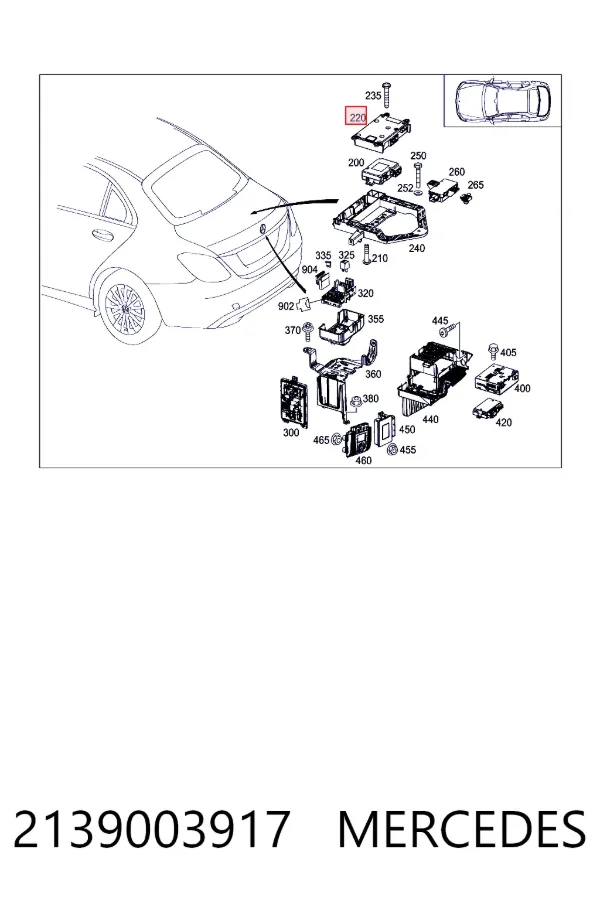 Купить A2139003917 Mercedes Блок управления телефоном