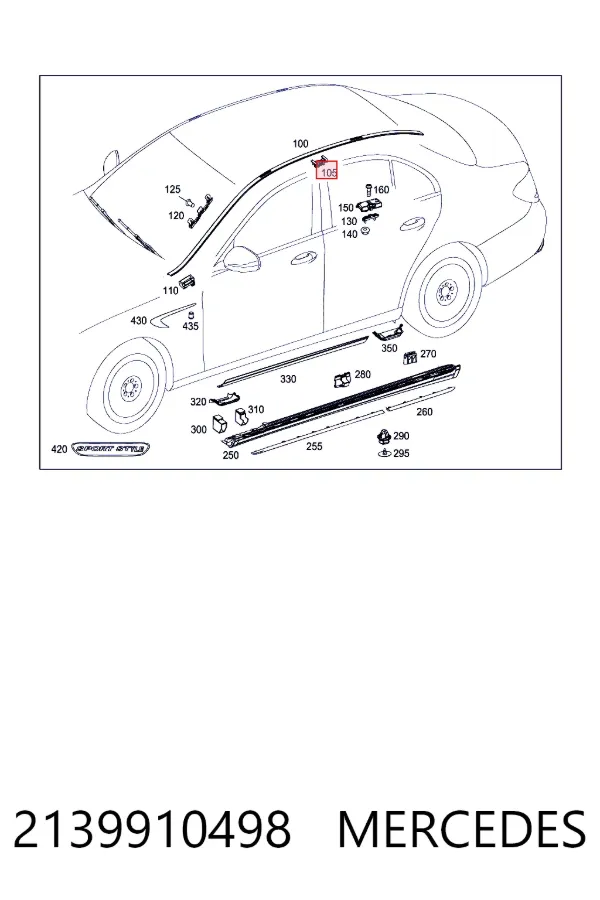  Mercedes A2139910498 цена, от 203.34 USD