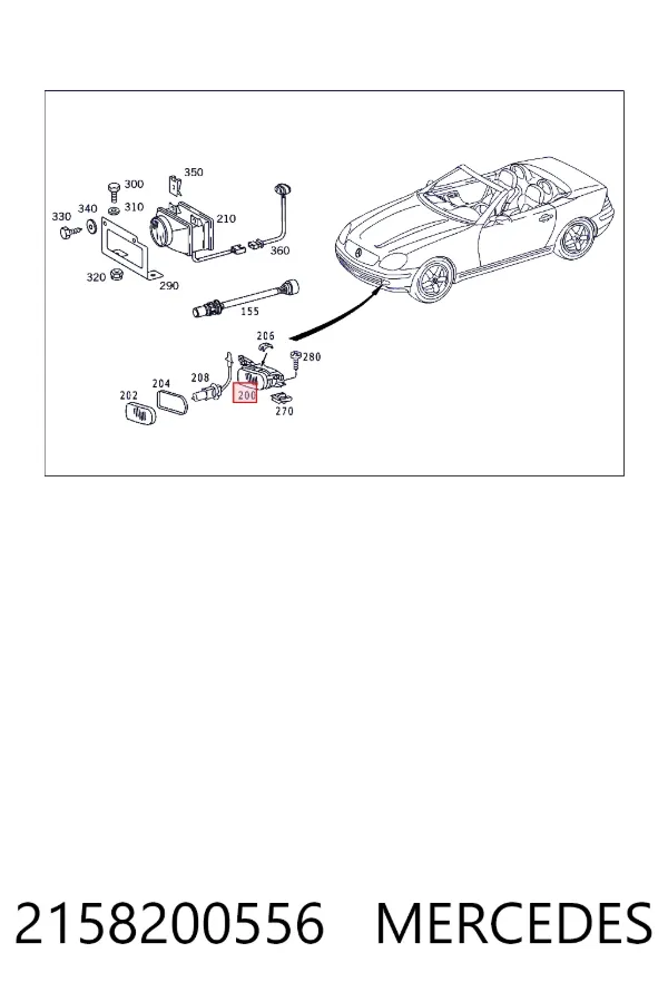 Фара противотуманная левая 2158200556 Mercedes